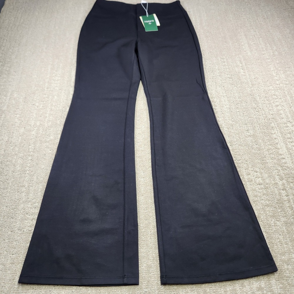 Halara Pants Women Medium Flex Work Flare High Waisted Black Stretch NEW